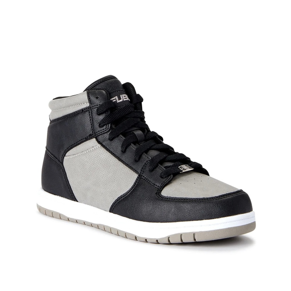 FUBU Men's Black and Gray High-Top Sneakers